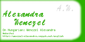 alexandra wenczel business card